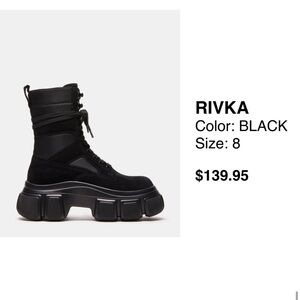 Steve Madden combat boots new. Walked in once around the garage. Size 8